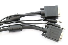 VGA Monitor Lead with Audio Jack built in 3.5mm Stereo Sound AV Video 1m to 20m