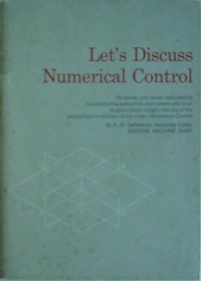 NUMERICAL CONTROL IN MACHINE SHOP, 1965 BOOK *
