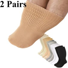 2Pair Oversized Extra Wide Diabetic Sock Bariatric Gripper Sock for Swollen Feet