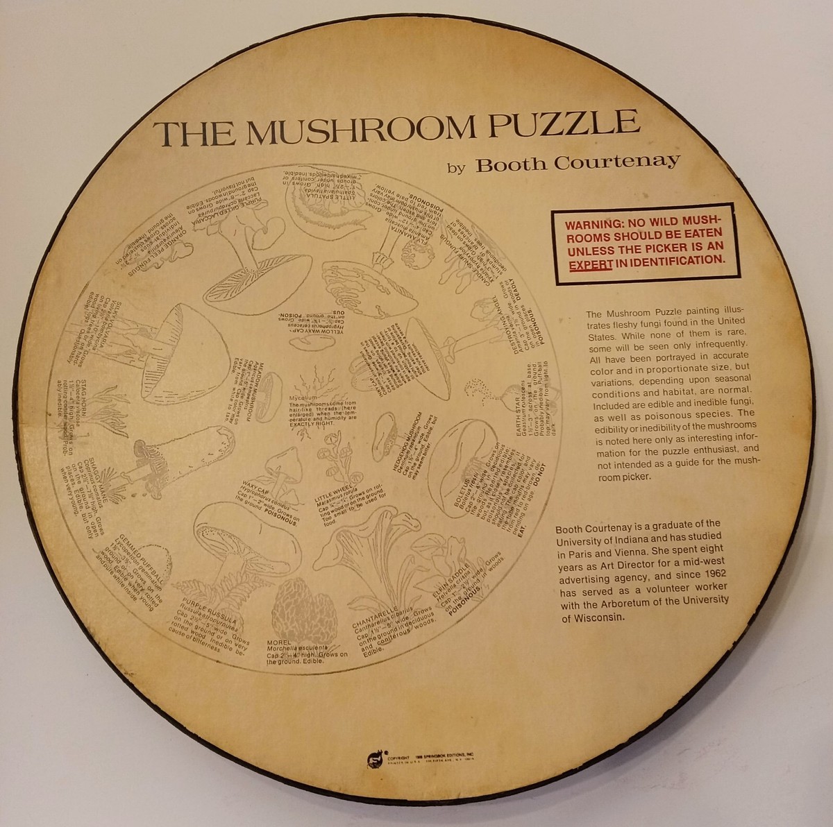 Vintage 1968 Springbok The Mushroom Puzzle Booth Courtenay