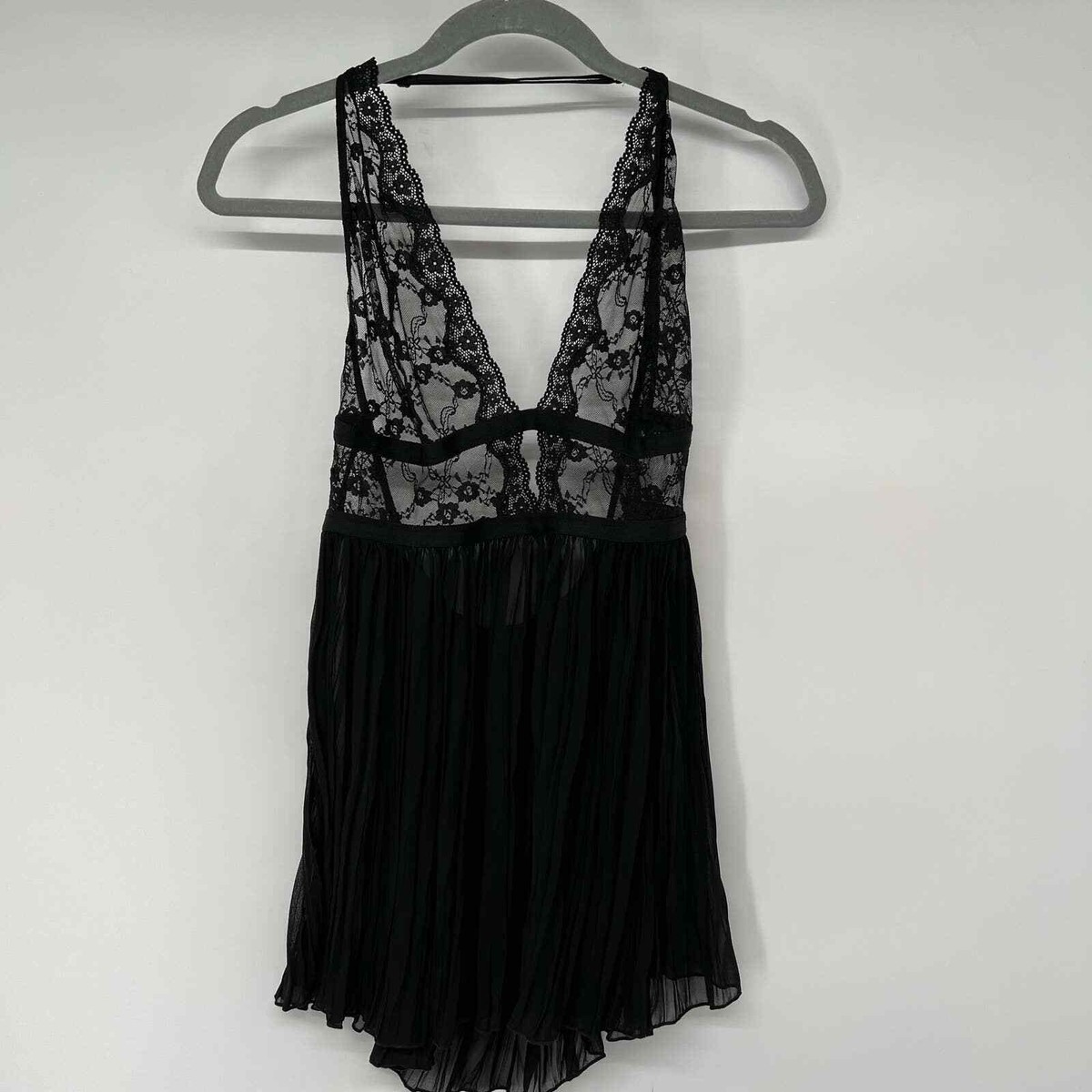 chiffon lace babydoll dress Vintage Connected Apparel Dress Womens 10 Babydoll Whimsigoth Chiffon Lace