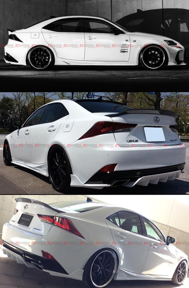 适用于 2014 - 2020 年 LEXUS IS200t IS300 IS350 AR 风格碳纤维旋转翼 — 第 4/4 张图片