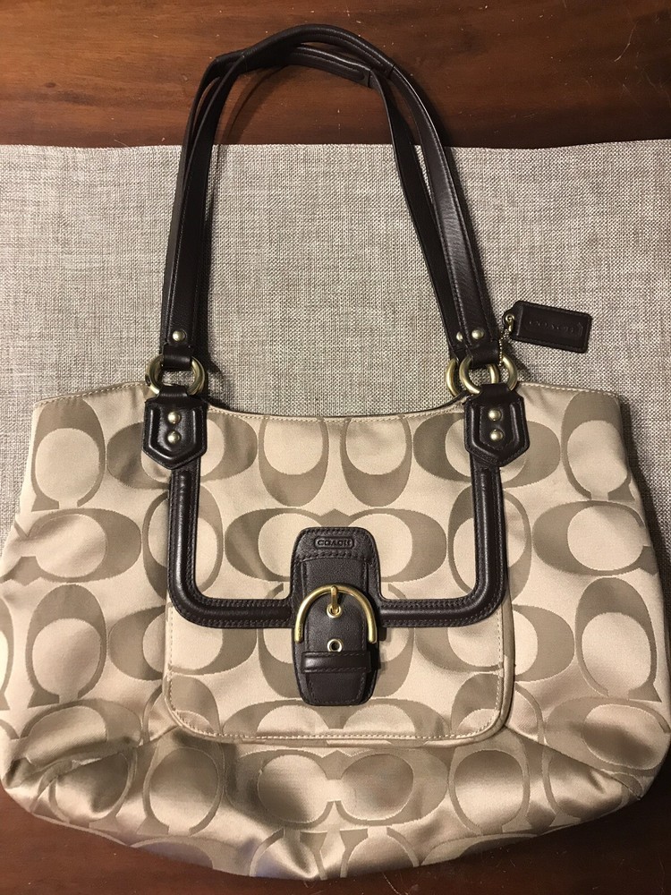 Coach Handbag Used Tan/Brown