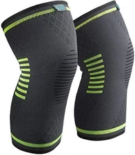 Sable Upgraded Knee Brace 2 Pack Compression Sleeves Support for Women & Men