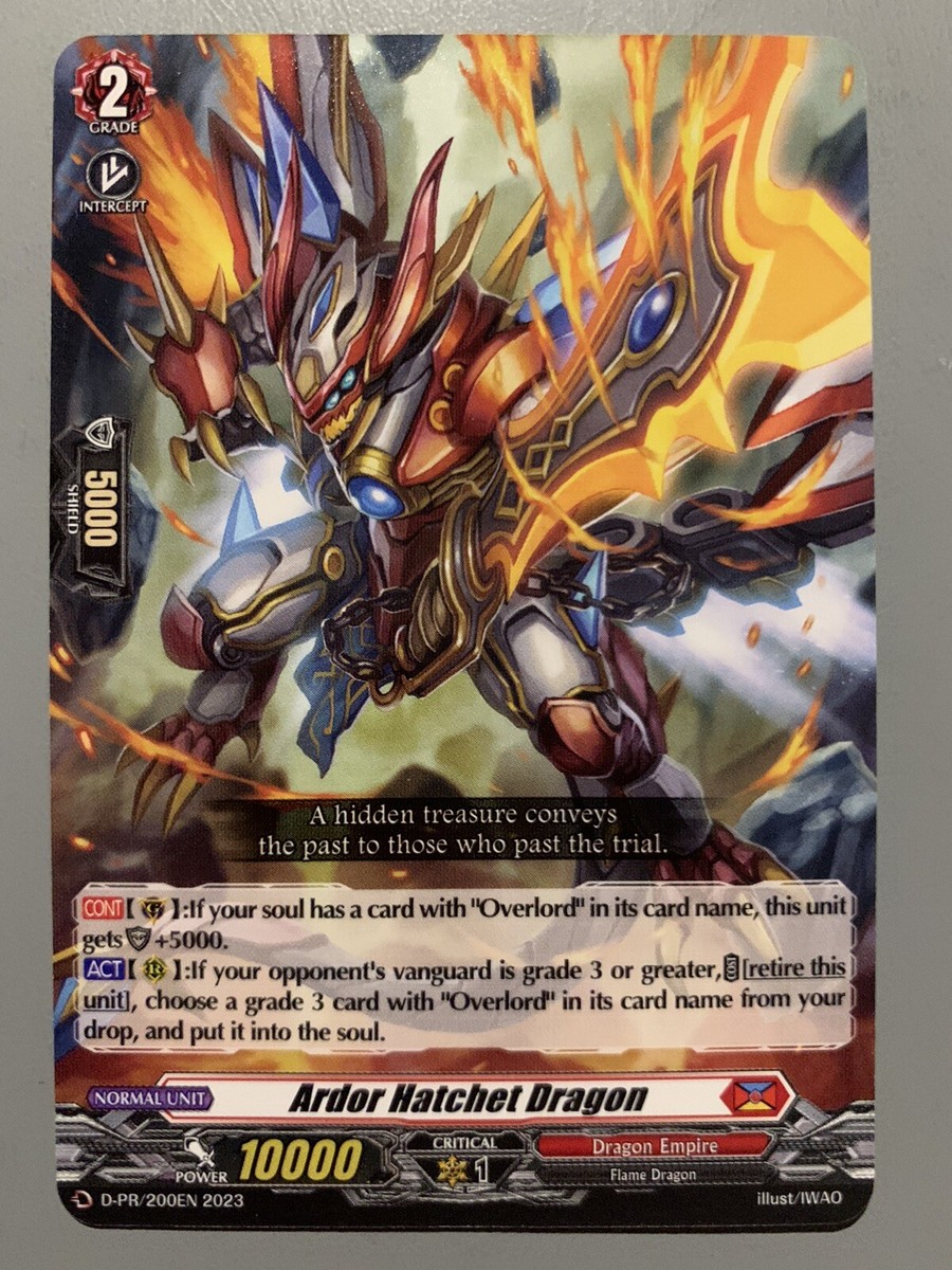 CARDFIGHT VANGUARD ARDOR HATCHET DRAGON (DRAGON EMPIRE GRADE 2) D