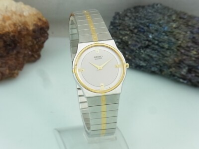 Seiko Quartz Herrenuhr SGP Edelstahl /Vergoldet Ø ca. 31 mm Armbanduhr cal. 9020