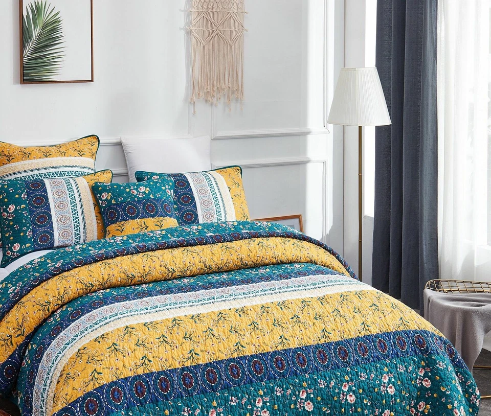 Комплект постельного белья DaDa с растительными дикими цветами цветочный коттедж гардения лоскутное одеяло - Изображение 3 из 4