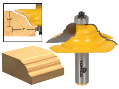 2-1/2'' Diameter French Baroque Table Edge Router Bit - 1/2'' Shank - Yonico 13133