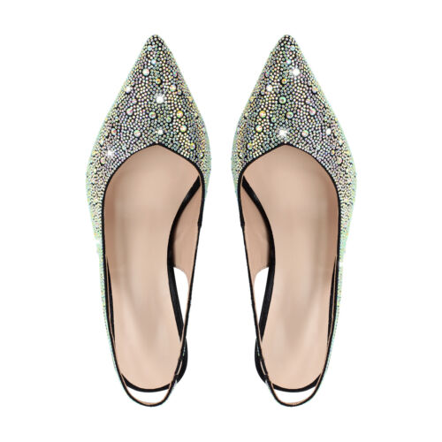 Onlymaker Womens Glitter Pointed Toe Stilettos High Heel Slingback Pumps Sandals - Picture 16 of 29