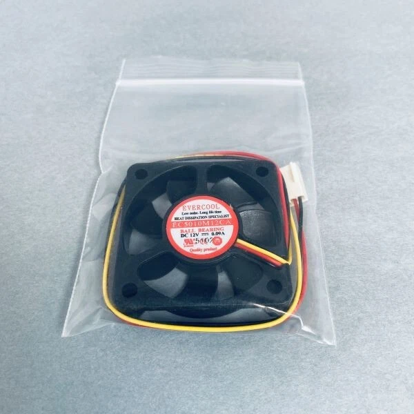 Evercool Cooling Fan 50 x 50 x 10 mm 3 Pin 12V Ec5010m12ca Pack of 6 Fans - Image 2 of 4