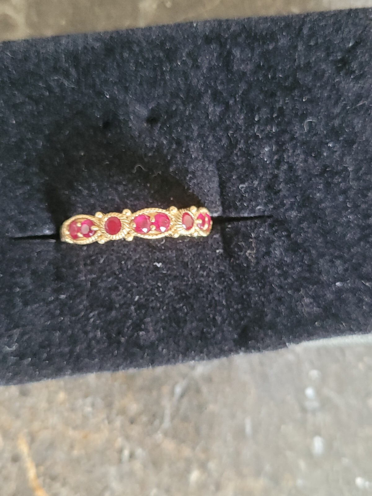 Judith Ripka 14k solid gold ruby ring size 6 - image 1