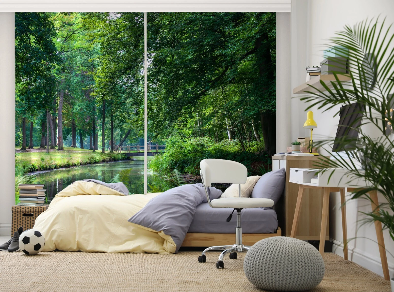 3D Green Trees ZHUB3819 Photo Curtain Window Blockout Fabric Amy 2024