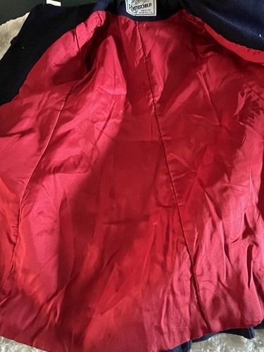 Vintage Girls Rothschild Wool Sailor Coat. Navy with Red Trim and Lining. Size 4 - Picture 14 of 15