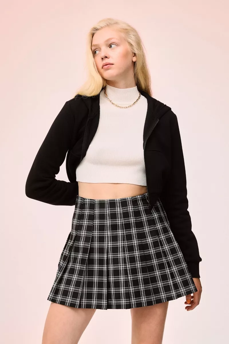 TRIPP NYC - PLEATED SKIRT YELLOW PLAID