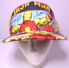 NWT MARVEL COMICS 2009 IRON MAN COMIC STRIP S/M SIZE FLAT BILLED HAT