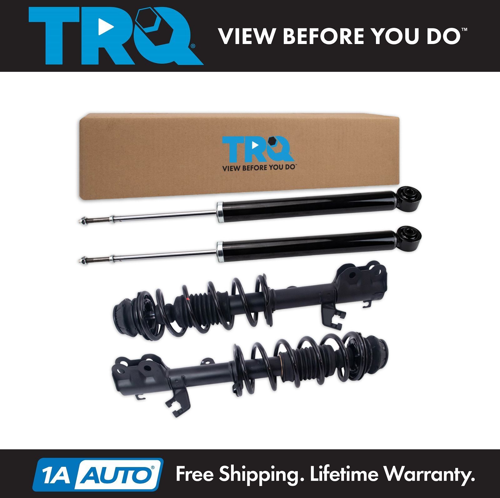 TRQ Front Complete Struts & Rear Shocks Kit Fits 20122019 Nissan Versa