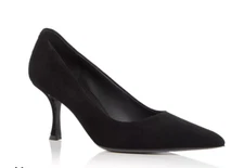 FERRAGAMO Elydea 70 Suede Pump ~ Black ~  Womens   Size 10C  BRAND NEW & BOXED!
