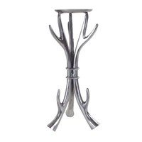 KerzenstäNder Plateau Kratos Geweih Ø24X48Cm Alu Poliert Silber Kerzenhalter