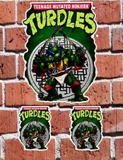FUNNY NINJA TURTLES 7" and 3" DECAL STICKERS for HOME, SCHOOL, AUTO, SKATE