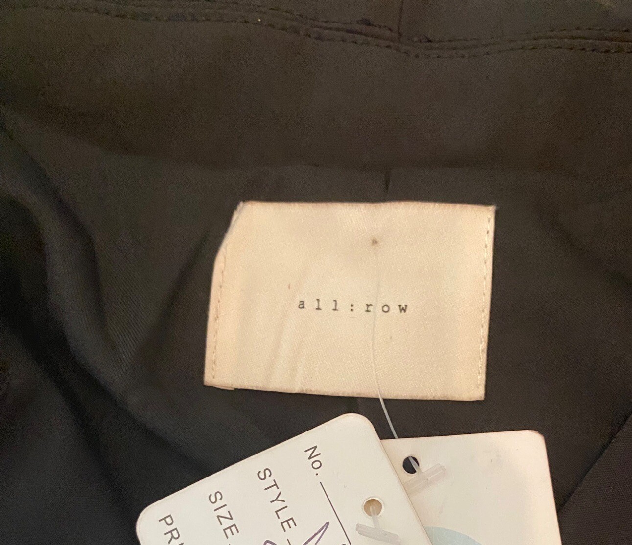 FILA Giacca Moto Nuova Con Etichetta All:Row Nera Cropped Con Dettagli Cerniera E Cintura Small