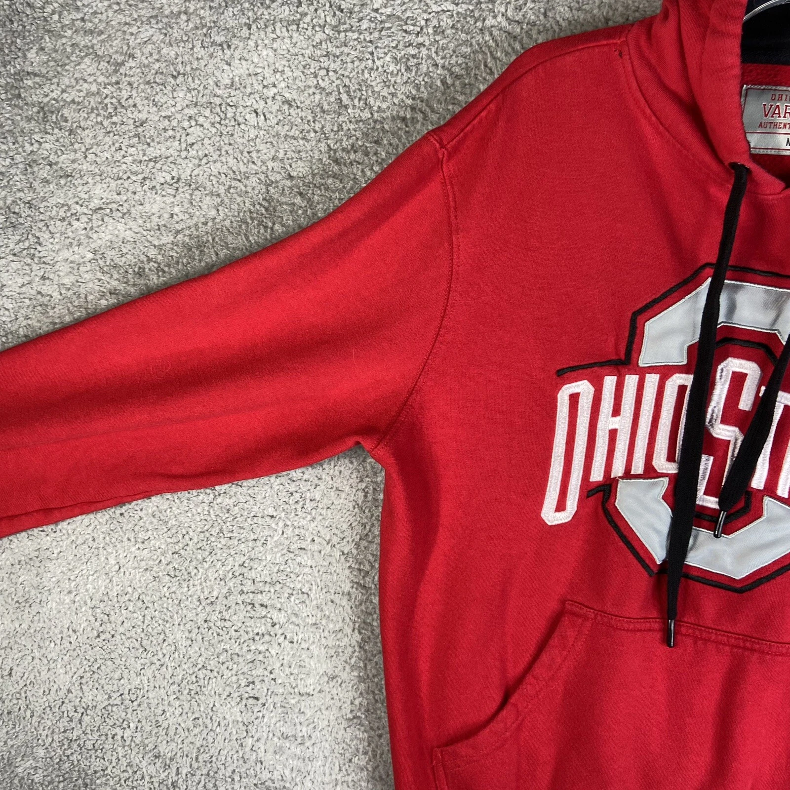VETEMENTS Felpa con cappuccio The Ohio State University Buckeyes taglia media abbigliamento autentico Varsity