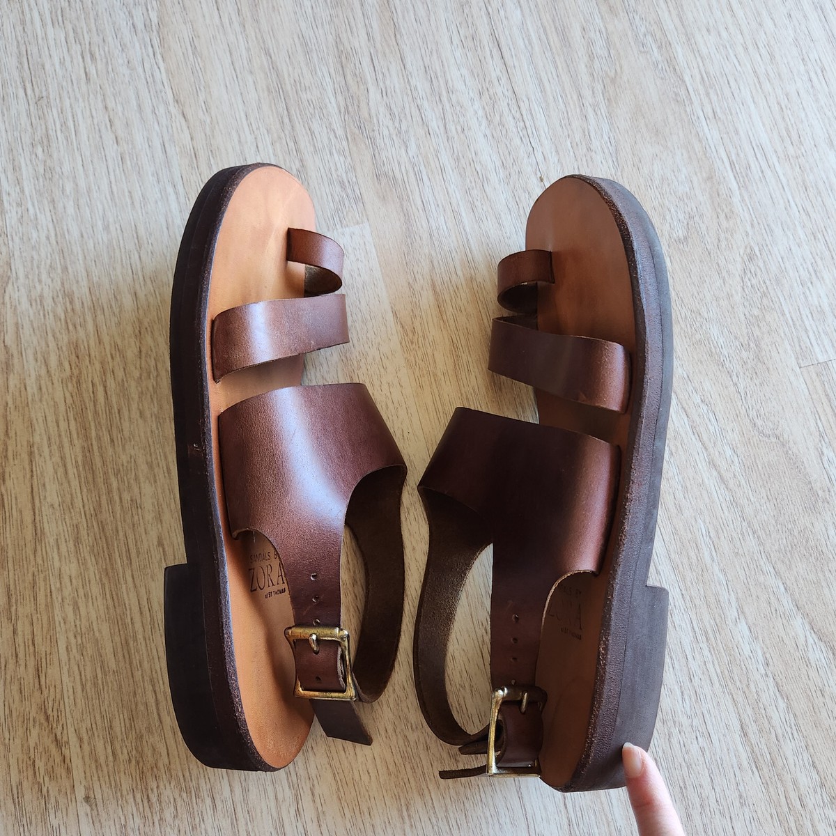 Zora of St.Thomas Handmade Leather Ankle Strap Sandals  display picture 1