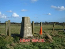PHOTO  DINNINGTON BRENKLEY HILL TRIG PILLAR SITTING AT 82 METRES ABOVE SEA LEVEL
