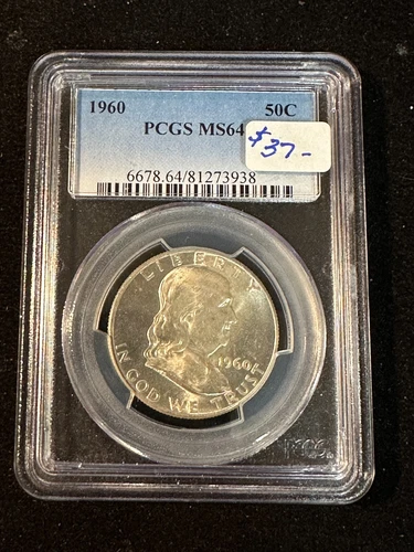 1960 FRANKLIN HALF DOLLAR PCGS MS64 938