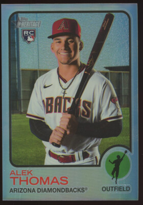 2022 Topps Heritage Chrome Refractor #597 Alek Thomas RC /673 (C01)