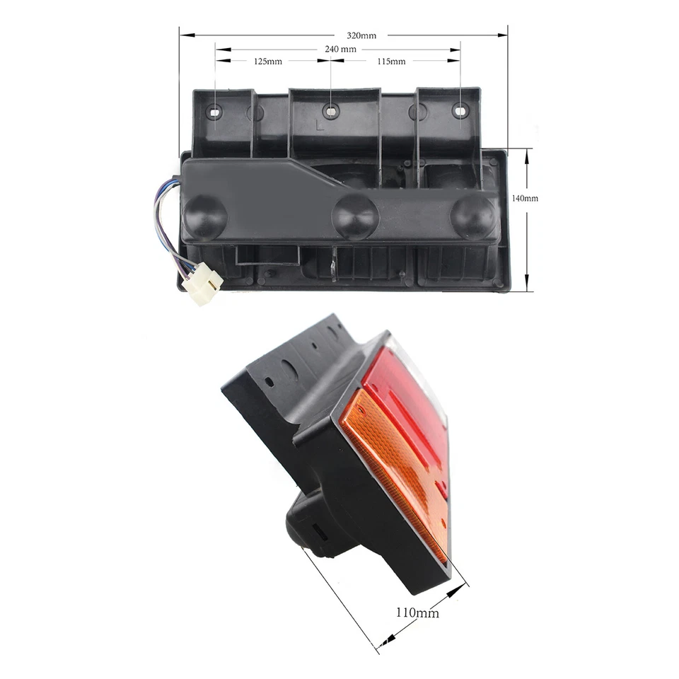 2x Luces traseras aptas para Isuzu NPR NQR NRR FSR FRR lámpara trasera camión 1987-2019 Foto 2 de 4