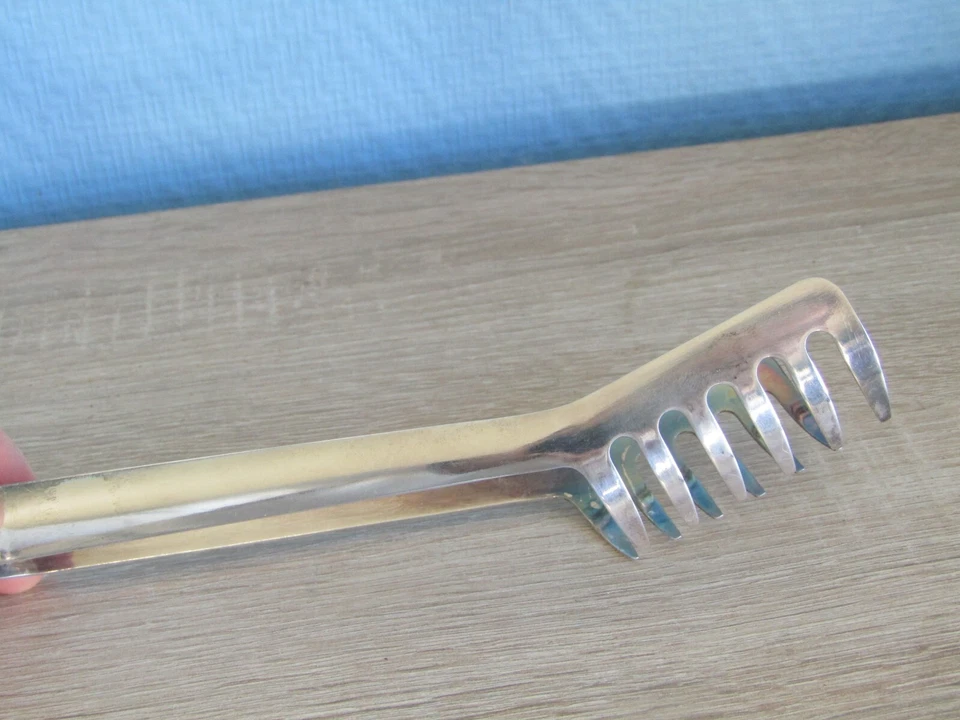Pinzetta Di Servizio Metallo Argentato Christofle Modello Uni Spaghetti,Insalata - Immagine 2 di 4