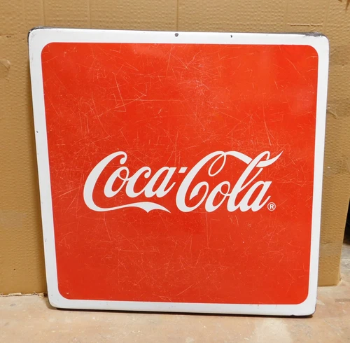 Coca Cola Metal Table Porcelain Top #2-Mexican-Restaurant Bar-30x30-Vintage