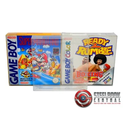 STEELBOOK CENTRAL 10 x GP7 Game Boy Game Box Protectors for Nintendo 0.4mm PET Display Case