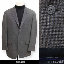BILL BLASS mens multicolor grid 100 WOOL sport coat suit jacket blazer 42 R