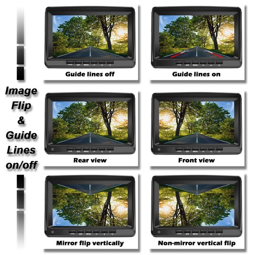 7" Quad Digital Wireless Monitor Backup Camera For Truck Trailer RV Bus Caravan - Picture 3 of 15