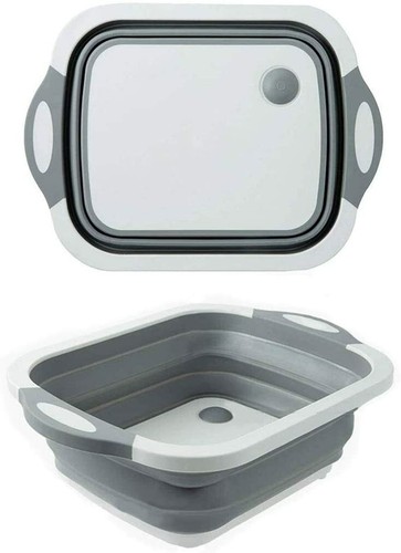 Chopping Cutting Board Folding Drain Camping Basket Multi-Function 3 In 1 Sink - 第 2/7 張圖片