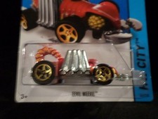 HW HOT WHEELS 2014 HW CITY 51/250 EEVIL WEEVIL HOTWHEELS RED VHTF TRACK READY