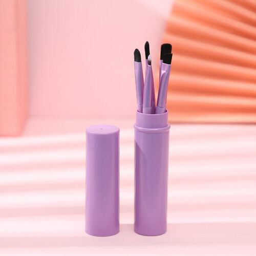 Set da viaggio spazzole trucco 5 pz correttore occhi strumento comico con custodia cilindro U - Foto 12 di 18