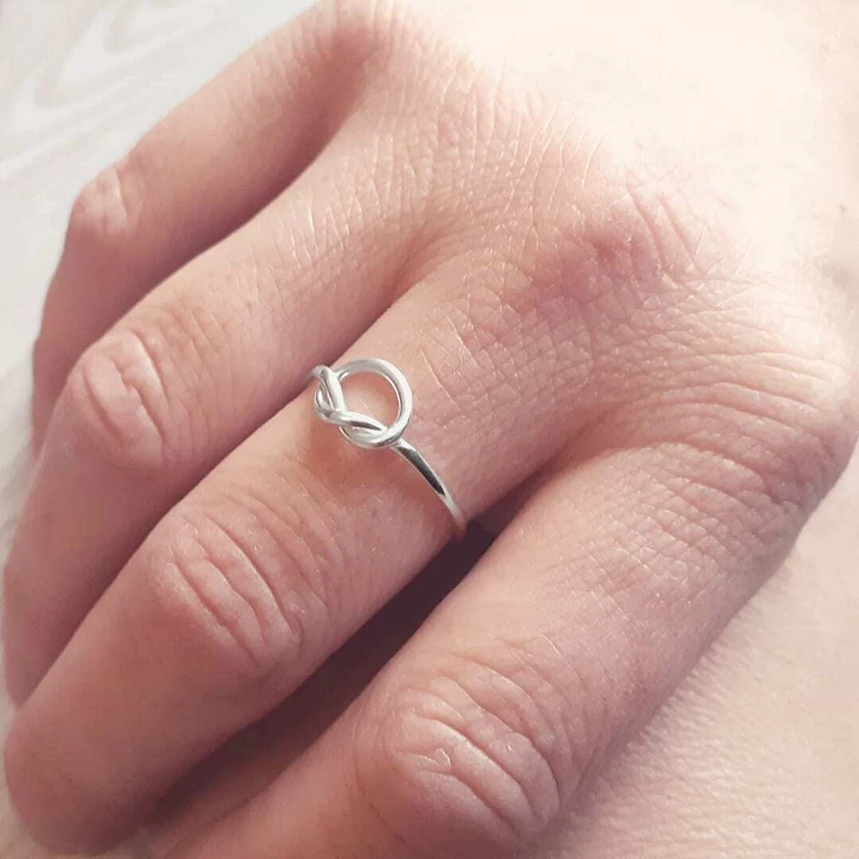  Anello nodo promessa d'amore amicizia in argento 925 - Immagine 3 di 3