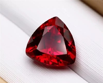 Flawless Natural Mozambique Red Ruby Trillion Shape 15.54 Ct Loose Gemstone S04