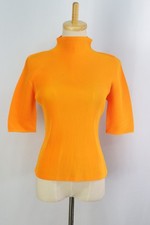 PLEATS PLEASE Orange High Neck Half Sleeve Top 116 9785