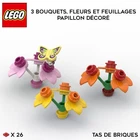 LEGO 3 bouquets of flowers + butterfly (choice)