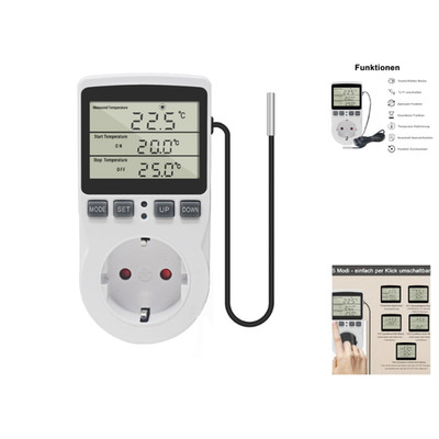 Temperaturregler Steckdose KETOTEK 230V Digital Thermostat Heiz