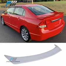 Fits 06-11 Honda Civic 8th Sedan Si Style Unpainted Gray Trunk Spoiler W/LED ABS