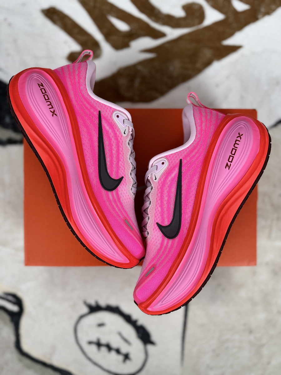 Nike ZoomX Vomero Plus Pink Red Black Running Shoes Women's Size
