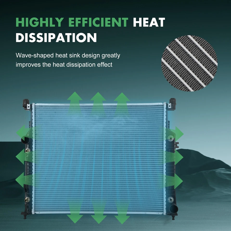 Radiador para Mercedes-Benz ML350 2006-2011 2006-2007 ML500 R500 3,0 L 3,5 L Foto 4 de 4