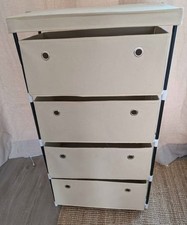 Flat Pack Canvas Chest of 4 Drawers