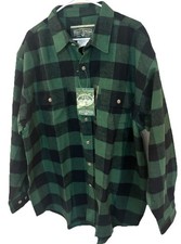 Field And Stream Flannel Shirt Long Sleeve Black /Green XXL New With Tags