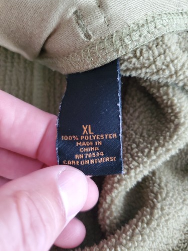 Orvis Jacket Mens XL Green Trout Bum Full Zip Grid Fleece Pockets - Picture 5 of 8