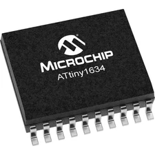 7PC MICROCHIP TECHNOLOGY INC ATTINY1634R-MU Microcontroller, 12MHz, QFN, indust